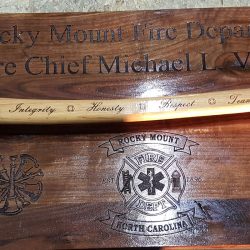 custom wood engraving for an axe