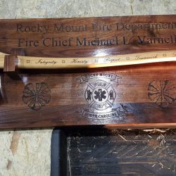 custom wood engraving for an axe